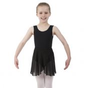 Black Chiffon Wrap Ballet Skirt - Adjustable